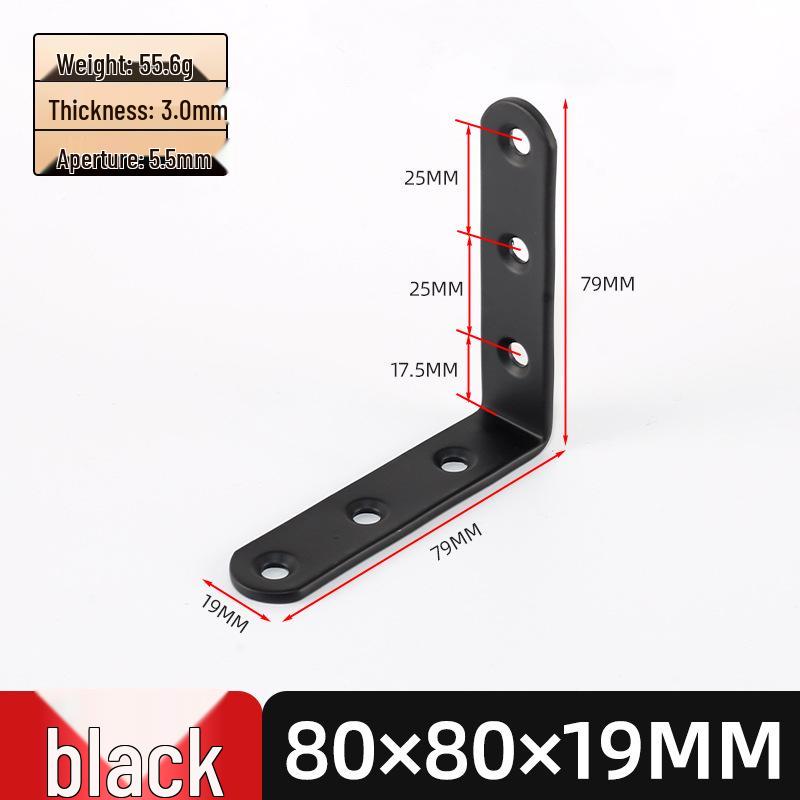 Stainless Steel L-Shaped 90° Angle Bracket Shelf Support