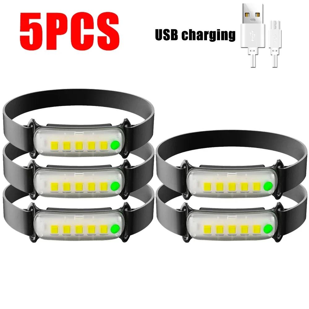 COB LED Headlamp Waterproof Mini LED Flashlight Fishing Head Lamp LED Flashlight Camping Hiking Lamp Working Camping Head Light