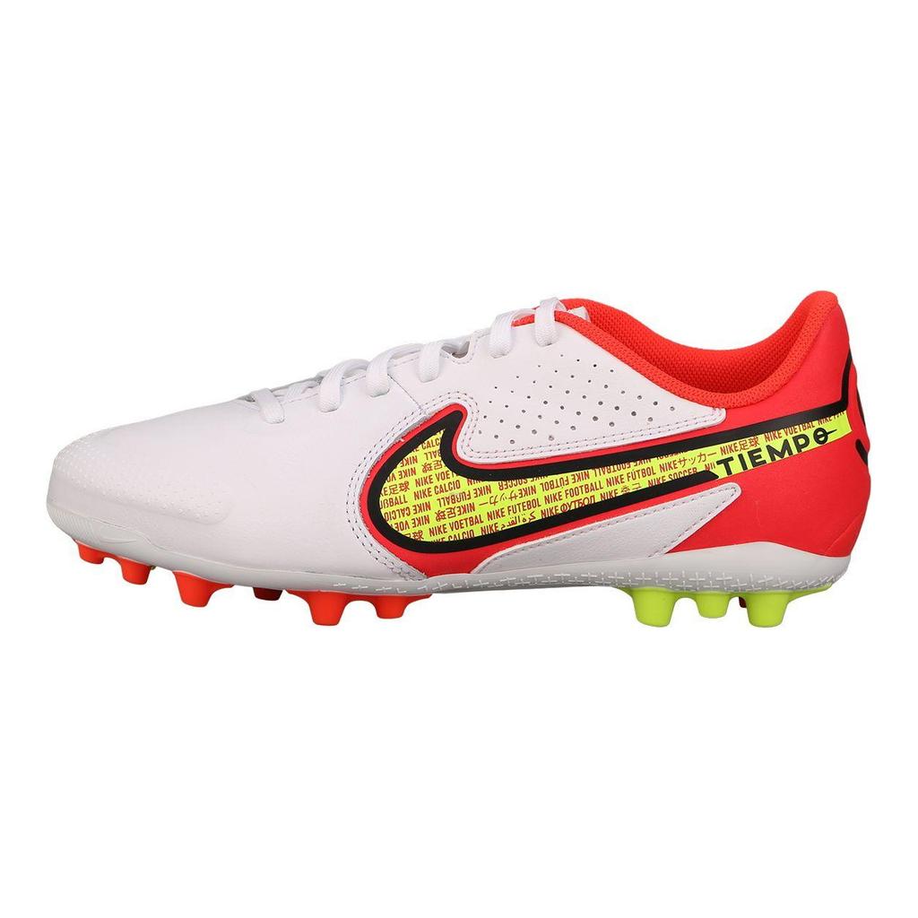Nike Tiempo Legend 9 Academy AG Round Toe Lace-Up Low-Top Soccer Shoes Kids Soccer Shoes White Red DB0444-176