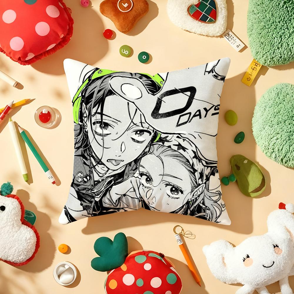 Cushion Cover Plush Fabric Soft Double-Sided Printed Sofa Warm Winter Home Gift Pillow Aya O-Oosawa Koga M-Mitsuki Stickers