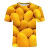 Summer New 3d Printed Fruit Series Casual T-shirt Visual Cool Mango Fashion Short-sleeved Quick-drying Top
