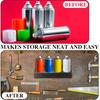 Professionelles Wandmontage-Lagerregal 4 Kapazität Sprühdosenhalter Metall-Sprühflaschenständer für Garage und Arbeitsbereiche