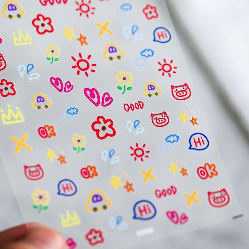 

Magic Marker Kx086 Nail Art Sticker with Small Pattern KX086