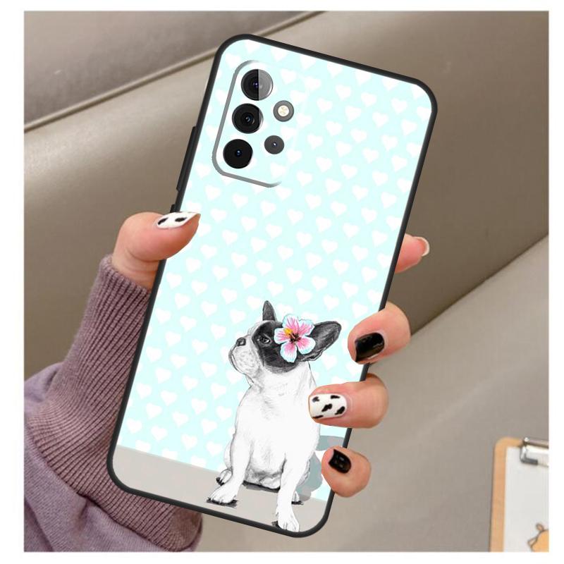 French Bulldog Case For Samsung Galaxy A56 A16 A26 A36 A06 A52 A53 A33 A13 A34 A54 A14 A15 A35 A55 A22 A32