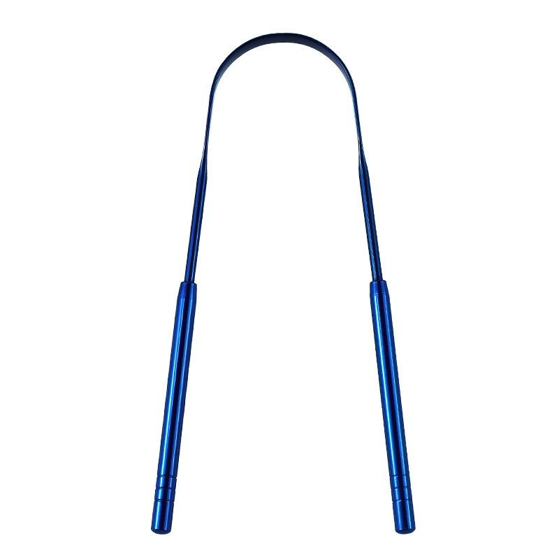 

U-shaped Tongue Scraper - Stainless Steel Tongue Cleaner синій
