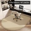 Solid color computer chair mat flannel floor mat thickened desk swivel chair arched carpet study soft dressing table foot mat