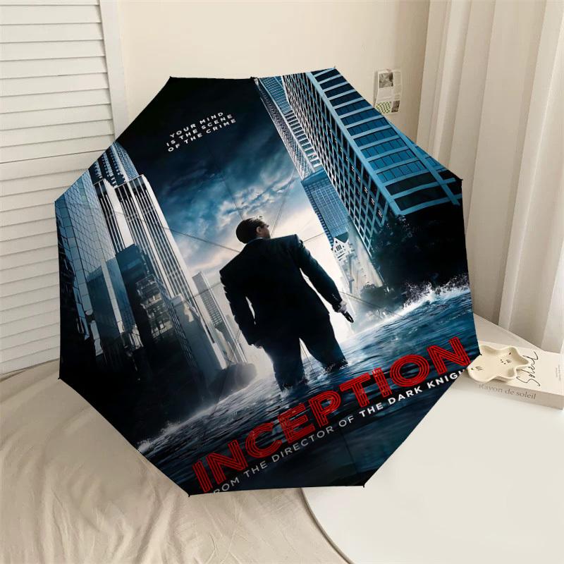 

1pc Leonardo DiCaprio Inception Automatic Open/Close Umbrella Compact Folding Umbrella with 8-Rib Shaft lightweight esign, for Women/Men1237A