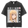 Hot Anime My Dress Up Darling Kitagawa Marin Printed Tshirt High Quality Washed Cotton T-shirts Harajuku Casual Tops Unisex