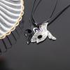 1Pair  Asymmetric Sheep Wolf Pendant Personalized Animal Mask Two Color Necklace  Trend Jewelry Personality Creative Gift