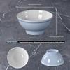 Melamine Noodle Restaurant Bowl - High-Footed, Imitation Porcelain for Wonton, Soup, Beef Rice Noodles, Mala Tang