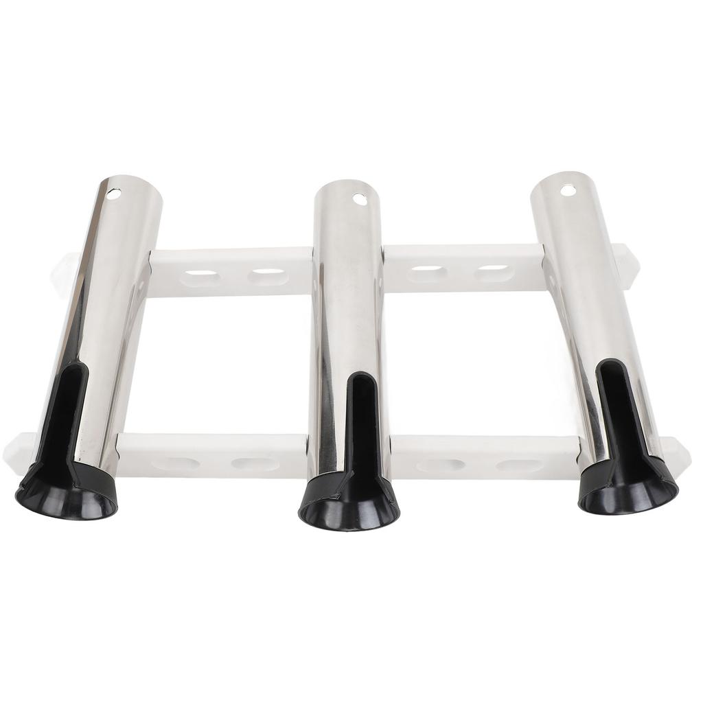 Boat Fishing Rod Holder 3 Link Tubes Stainless Steel Fishing Rod Rack for Marine Yacht Camper RV Fishing Boat