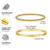 Fashion Stackable Stainless Steel Beads Bracelet for Women, Cubic Zircon Gold Plated Bangle, Waterproof Light Luxury Jewelry