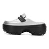 Crocs Abrasion-Resistant Wrap-toe Slippers Unisex Silver