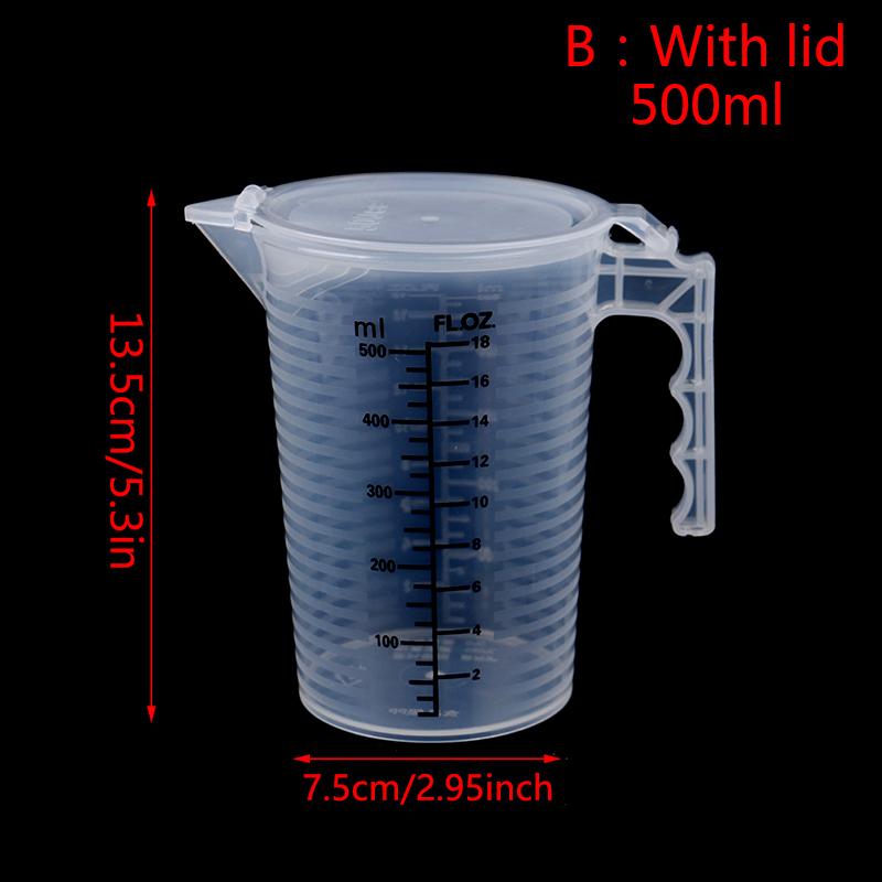 

100/250/500 мл мерные стаканы кувшин прозрачный выпечка кухня мука вода с крышкой Sc