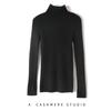 Lekasha 2026 Women's All-Cashmere Striped Collar Slim-Fit Knit Pullover