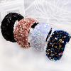 Fashion Bling Sequined Headwear Wide Hair Hoop Women Velvet Headband Hairband