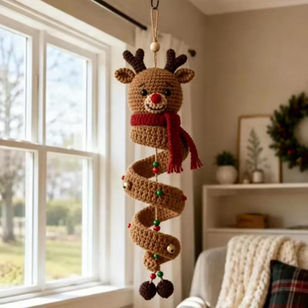 Ghost/Gingerbread Man/Penguin Crochet Spiral Oranment DIY Kit Xmas Tree Ornament