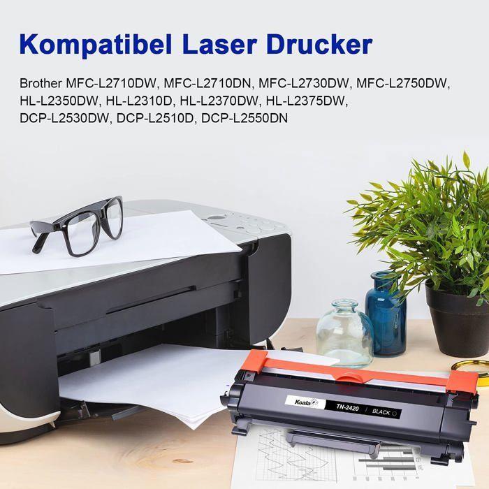 TN2420 Cartouche de Toner Compatible pour Brother TN2420 TN2410 pour MFC-L2710DW MFC-L2710DN MFC-L2750DW Couleur:TN2420, 2 No TONER
