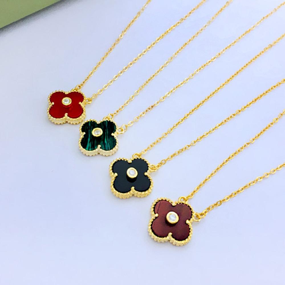 

Высокая версия ожерелья «Четырехлистный клевер» женское агатовое перламутровое темпераментное ожерелье-подвеска цепочка для ключицы 925 sterling silver