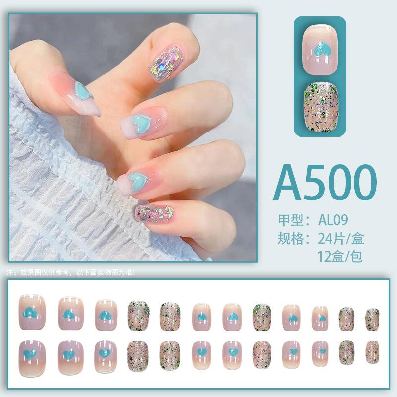 Manicure Sheet, Fake Nails, Finished Product, Simple Lemon Ice Style Manicure, Hair Change, Wearing Nails