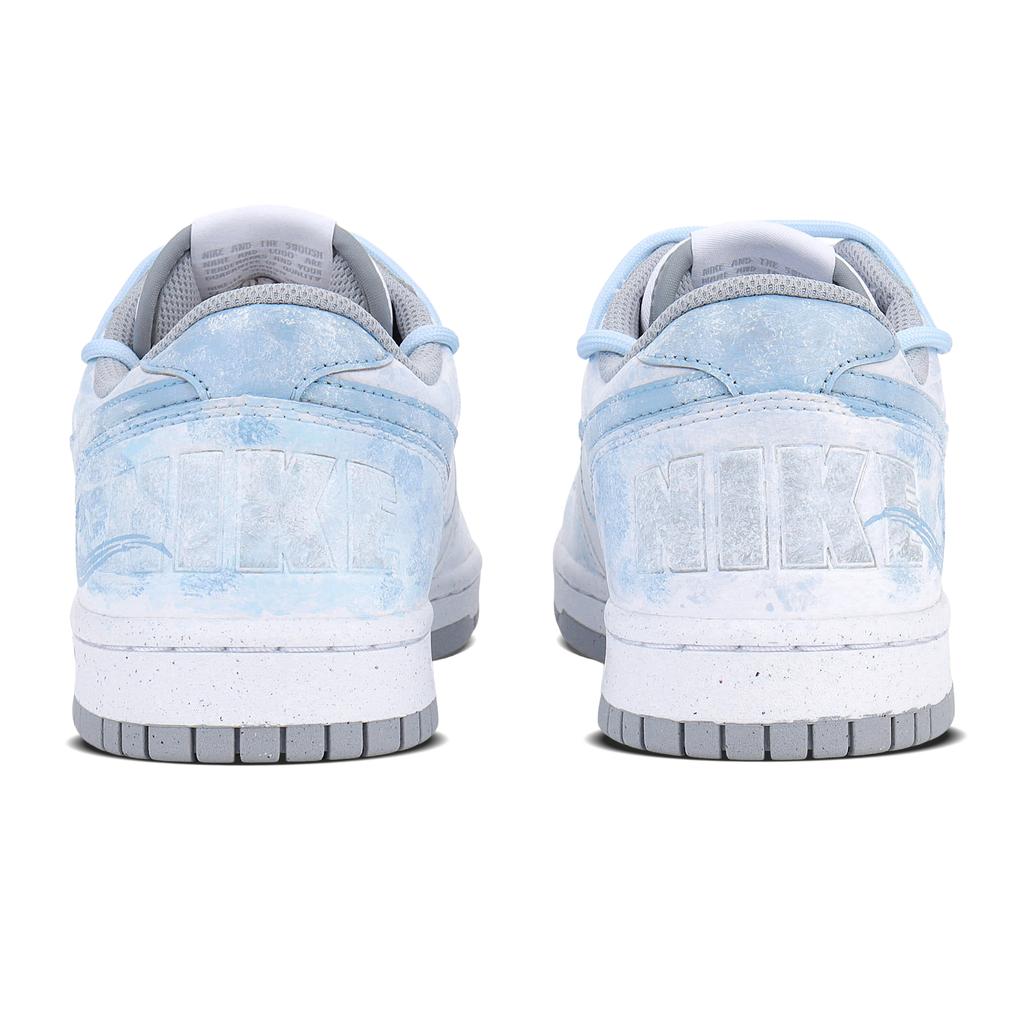Nike Dunk Misty Cloud, Spezielle Einkaufstasche Leder Low-Top Skateboard-Schuhe Unisex Hellblau 355152-106(team1350-)