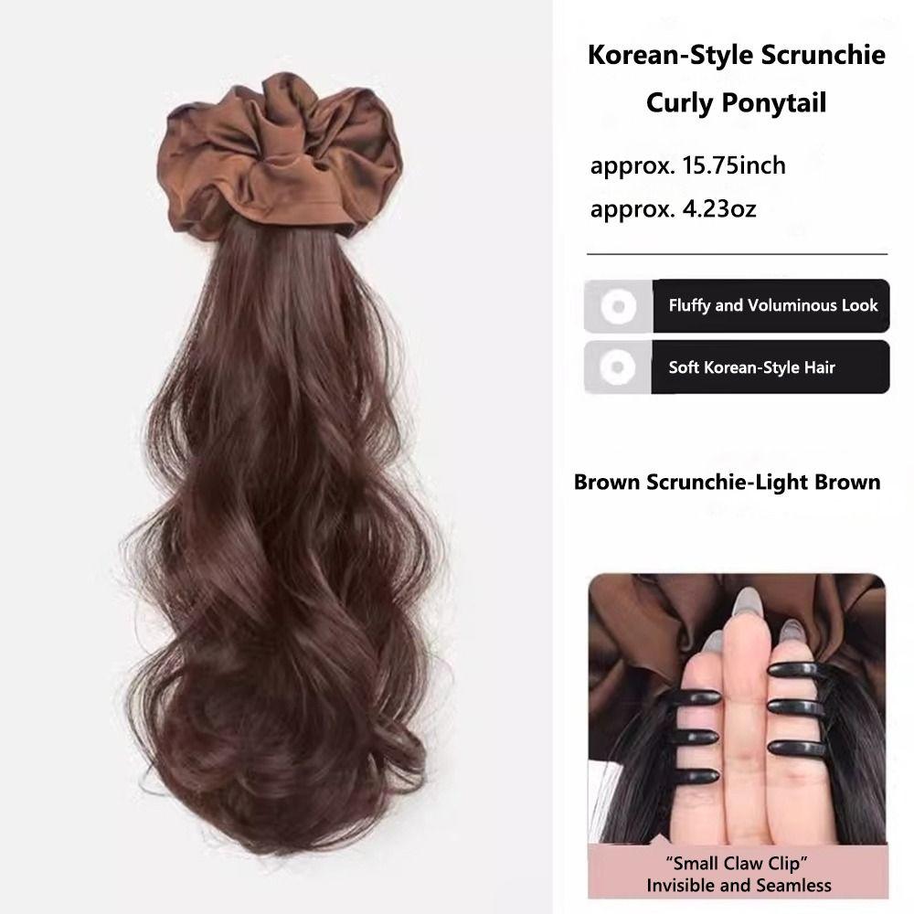 Lazy Layered Braided Wig Hair Claw Clip Korean Style Elastic Hair Tie  for Women