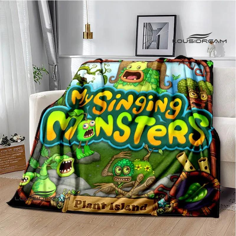 Game My Singing Monsters printed blanket Flange Warm blanket picnic blanket Soft and comfortable blanket Birthday Gift