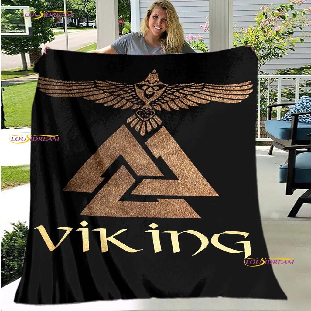 Viking Tattoo Sofa Bed Blanket Super Soft Warm Blanket Cover Flannel Throw Blanket  Cooling Blanket  Picnic Blanket