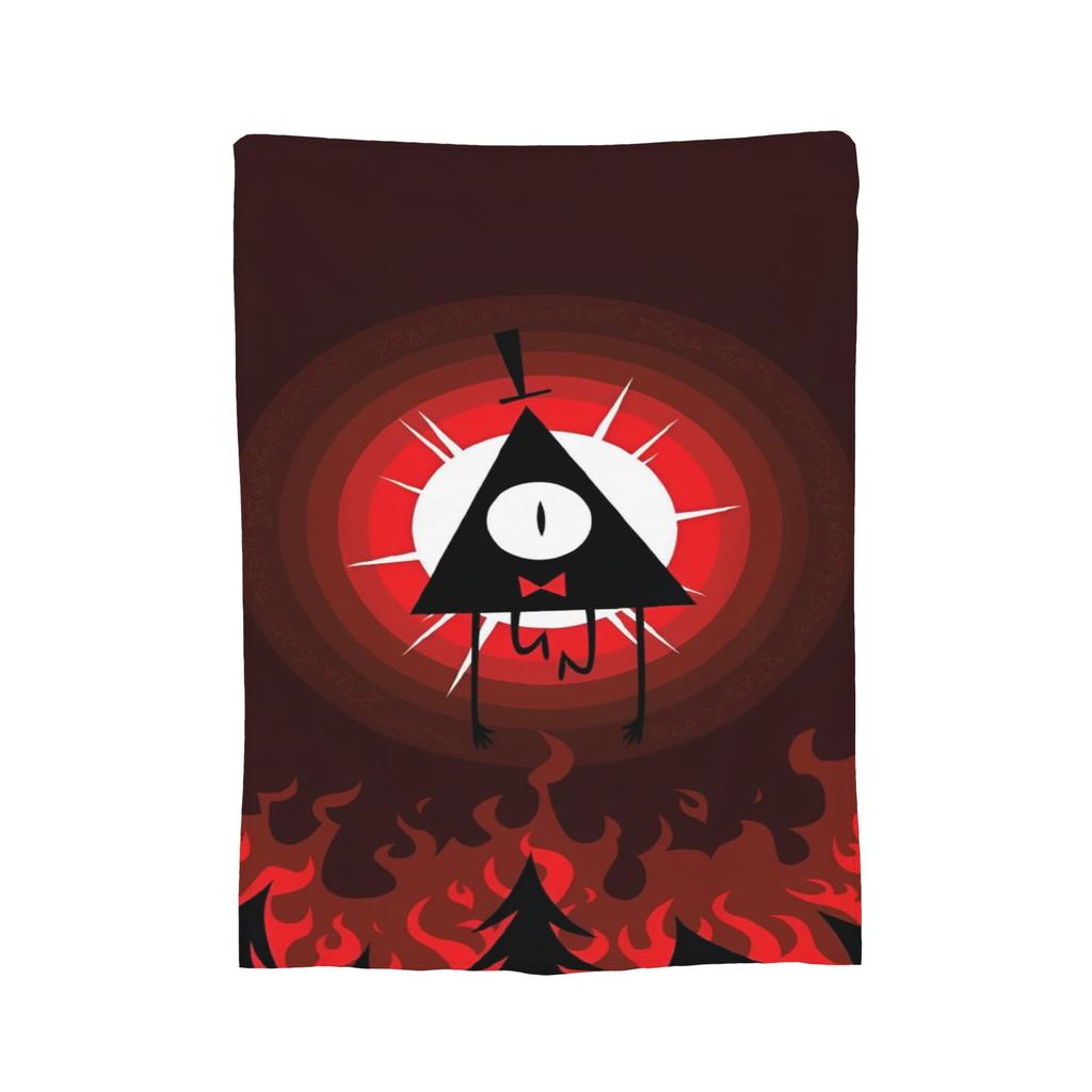 Gravitys Falls Fleece Throw Blanket Bill Cipher Mystery Blankets for Bedding Couch Lightweight Thin Plush Thin Quilt,