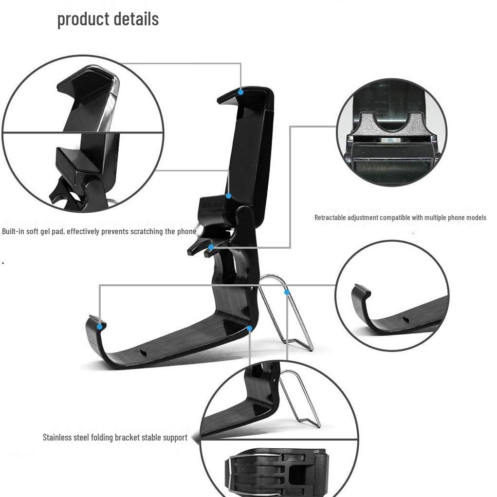 Adjustable PS4 Controller Phone Holder Clip - Universal Game Stand for All Phones