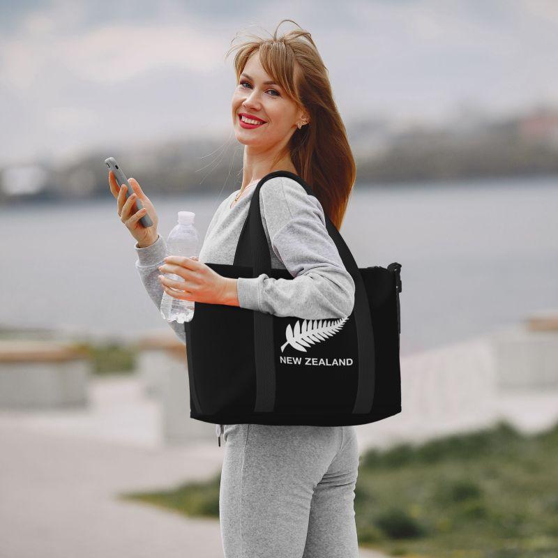 Neuseeland All Blacks Reise-Duffelbags Leichte Wasserdichte Wochenend-Übernacht-Handtaschen Unisex Tragbare Lässige Gepäcktasche