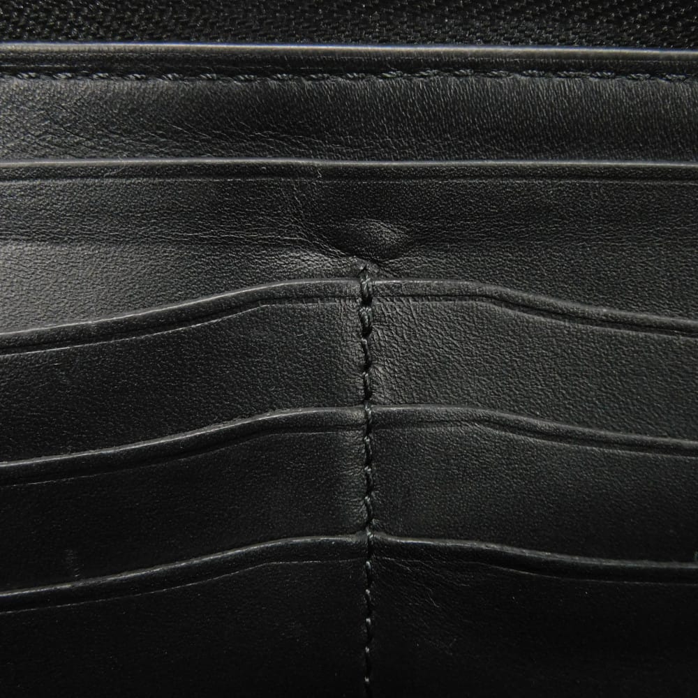 Used 11828 Itauba Scritto Long Zip Wallet 7940 Old Logo Black Zip Around Calligraphy Nero Grigio Men's from Japan