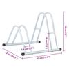 Vidaxl 2-Bike Stand, Freestanding, Galvanized Steel