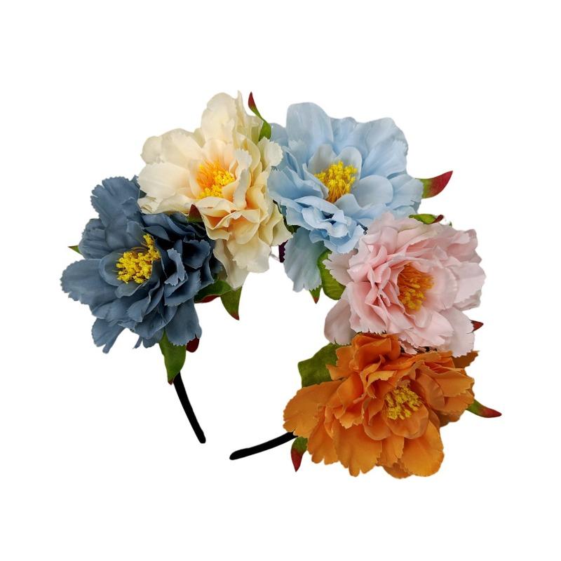 

НовыйSimulation пион повязка на голову мексиканский танцевальный праздник головной убор