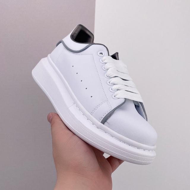 White Sneakers for Women Men Genuine Leather Fashion Ladies Casual Versatile Thick Sole Trainers Shoes
