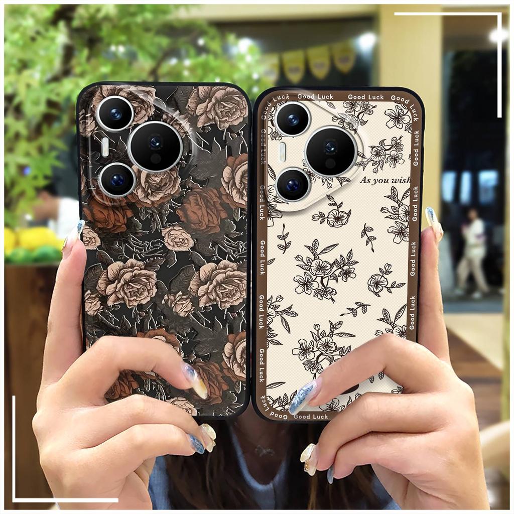 Ölgemälde Staubdichte Handyhülle für Huawei P70 Pro/Pura 70 Pro+ Stoßfestes TPU Langlebig Cartoon Vollständiger Rundumschutz Weiche Hülle