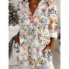 Fashion Women's Summer Shirt Top Elegant Long Sleeve Button Floral Print Shirt Sophisticated Casual Comfortable Women's Clothing