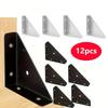 12Pcs Thick Triangle Corner Brackets 90 Degree Corner Stand Heavy Protector Angle Code Cabinet