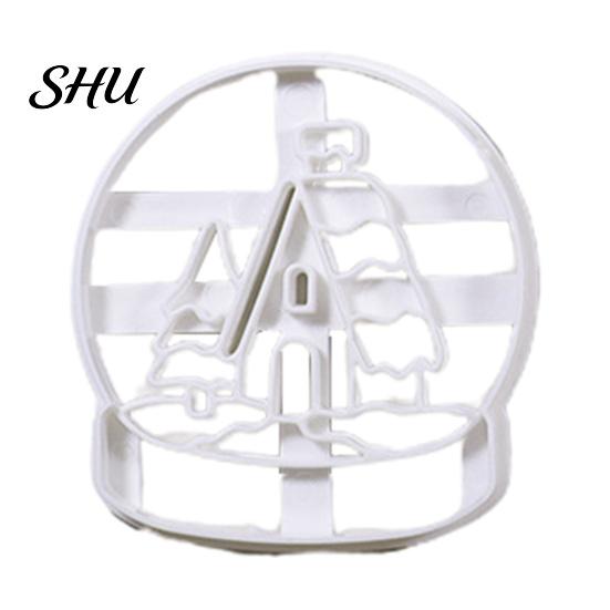 Christmas Cookie Mold Snowball Snowman Santa Claus Shaped Cutting Classic Design Festive DIY Biscuit for Holiday Party Baking Tool