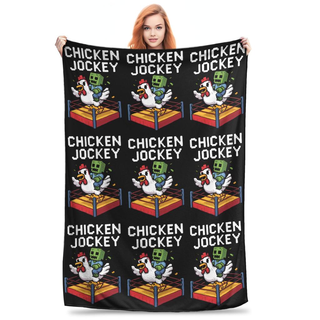 Chicken Jockey Blankets  Fuzzy Awesome Soft Throw Blankets for Home All Season