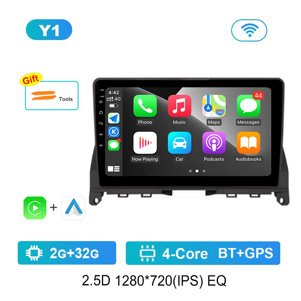 

Android OS Car Radio Multimedia Player 9 дюймов для Mercedes Benz C Class 3 W204 S204 2006 - 2011 GPS Navi WiFi Carplay IPS экран