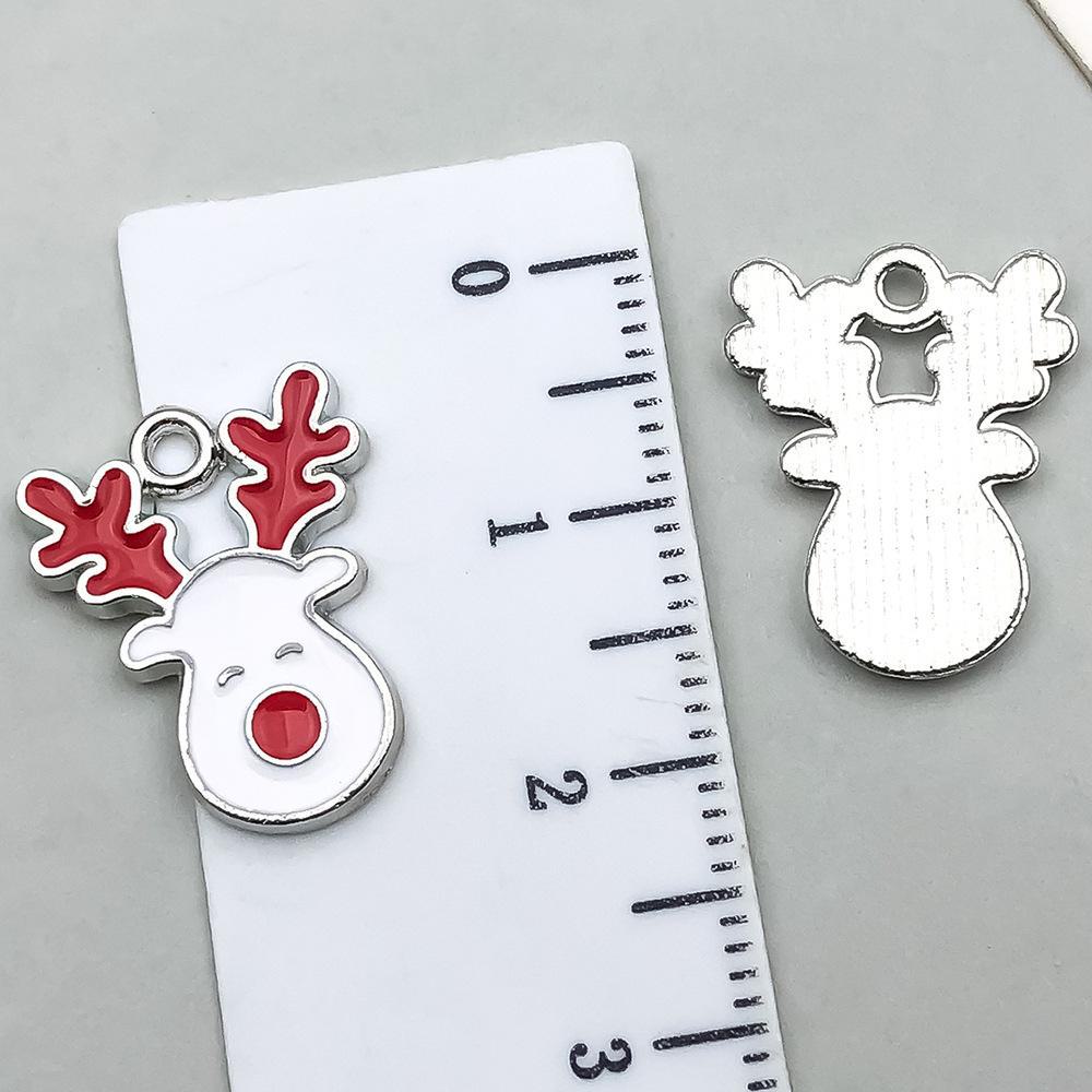 20-Piece Christmas Oil Drop Jewelry Set: Santa, Snowman, Bell, Elk Bracelets & Pendants