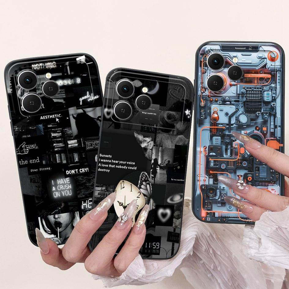 For Tecno Spark 40 Case Popular Cartoon Space Soft Silicone Camera protection Phone Cover For Tecno Spark 40C Spark40 4G Housing