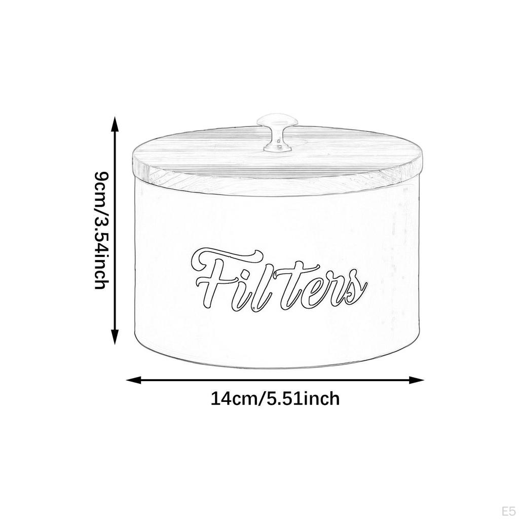 Coffee Filter Holder Kitchen Canister with Sealed Lid for Tea And Storage