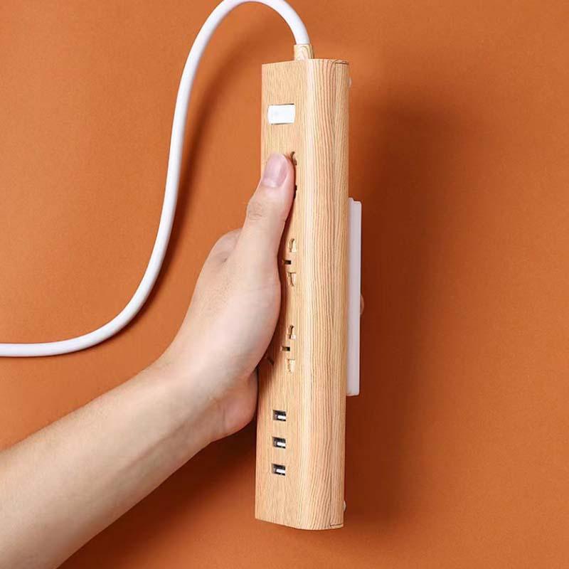 Multifunctional Power Strip Holder No-Drill Socket Router Storage Rack Home Wall Mount