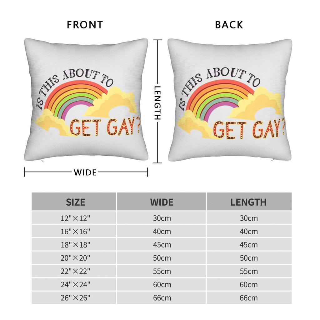Is This About to Get Gay Hazbined Hoteled Pillowcase Printed Cushion Cover Decorations Throw Pillow Case Cover Seat
