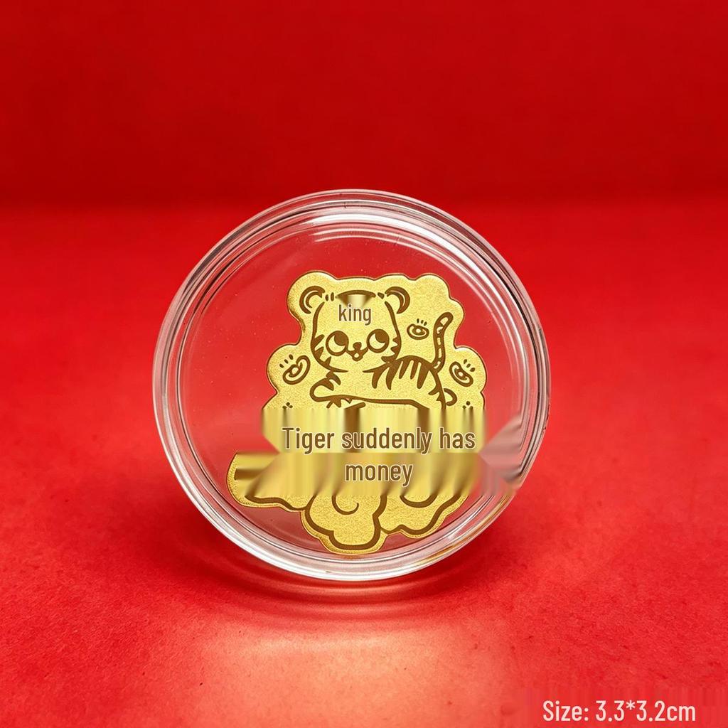 Pure Gold Horse Zodiac Phone Sticker - Cultural Creative Souvenir