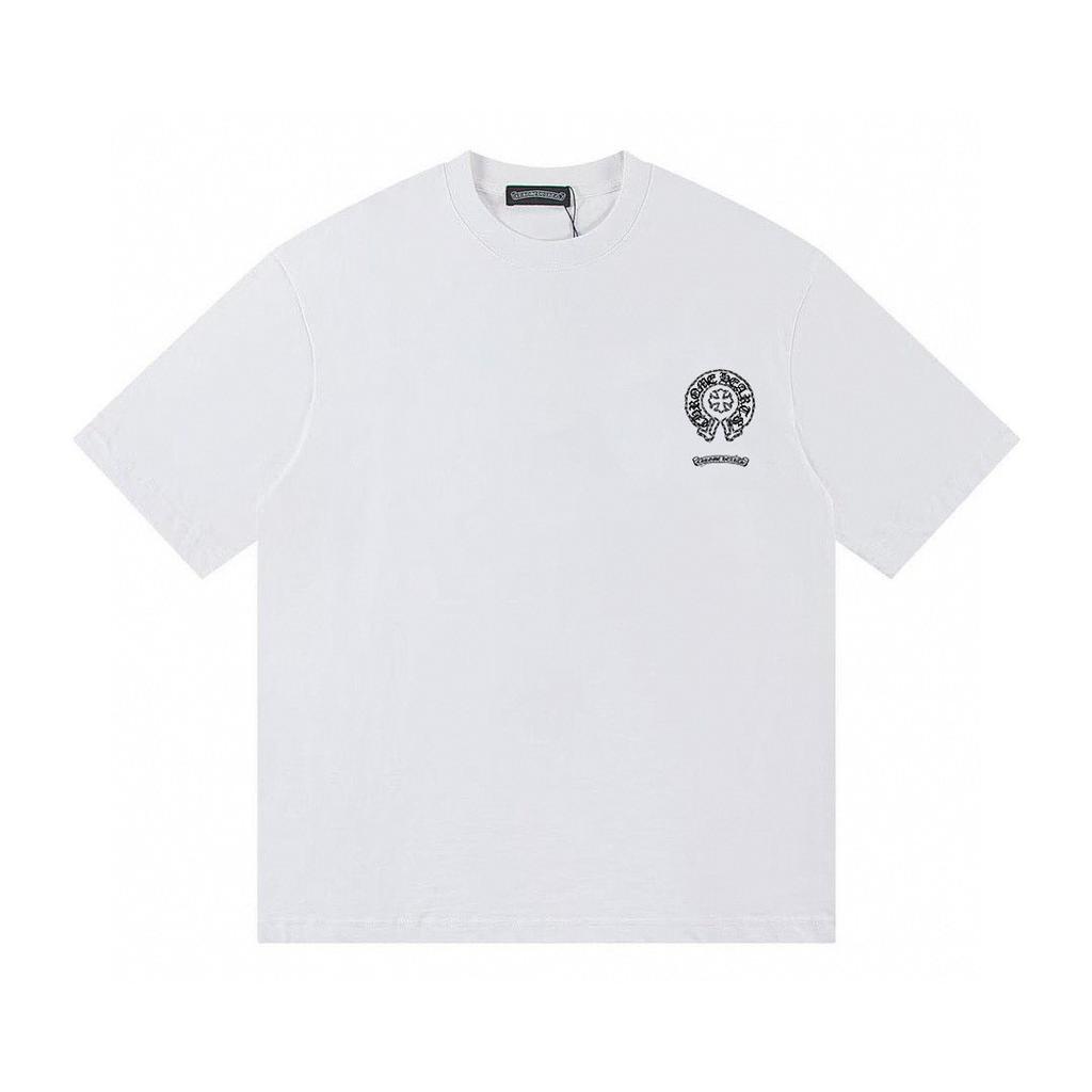 T07 CHROME HEARTS 2026 Summer New High Quality Cotton Round Neck Loose Large Size Men's and Women's T-shirt Couple T-shirt