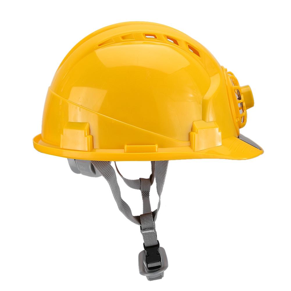 Outdoor-Sicherheitshelm mit Solarstromventilator, Arbeitshut, Bau-Schutzkappe, Gelb