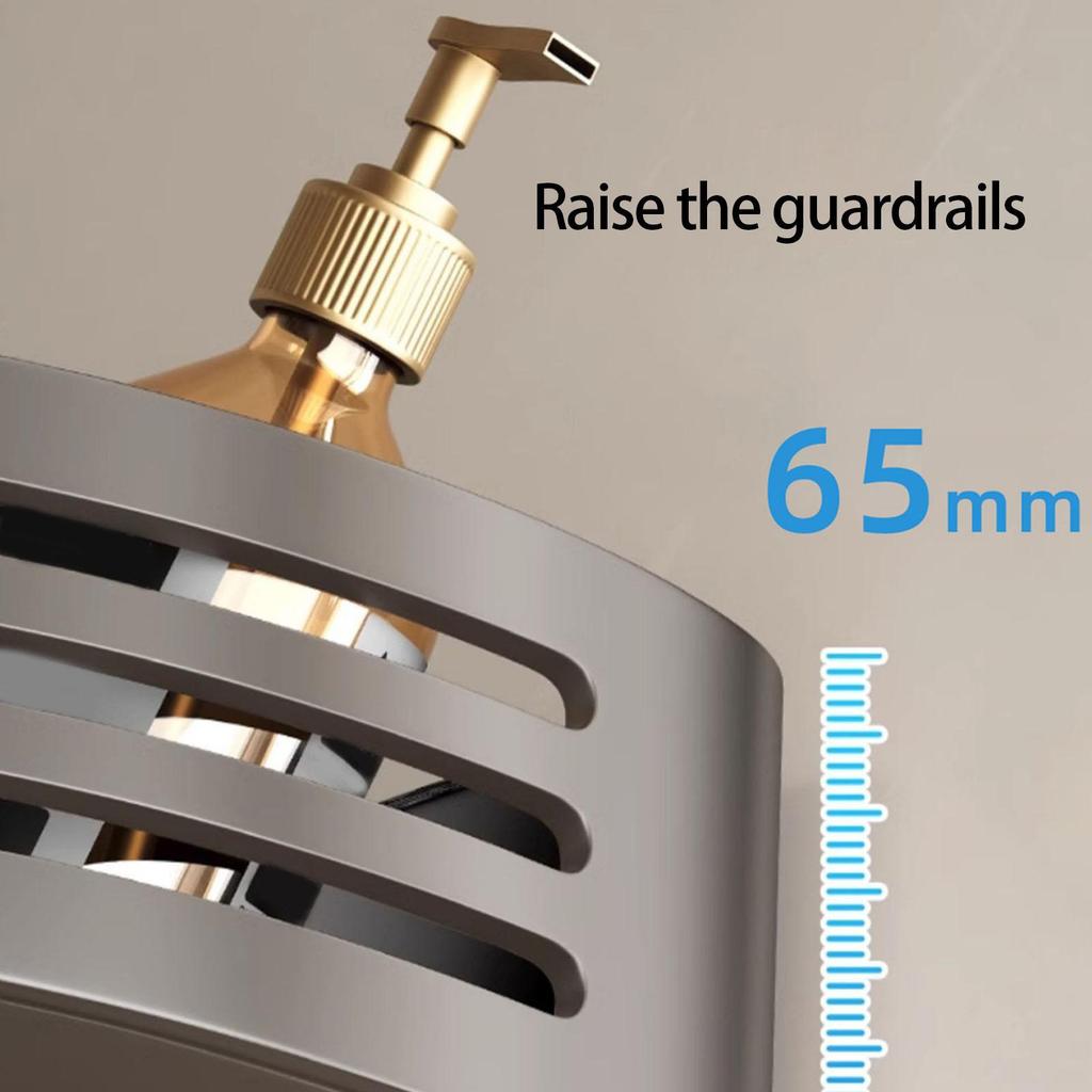 Shower Corner Shelf Storage Tray with Suction Cups Wall Mounted Shower Organizers Removable Toilet Corner Wall Shelf